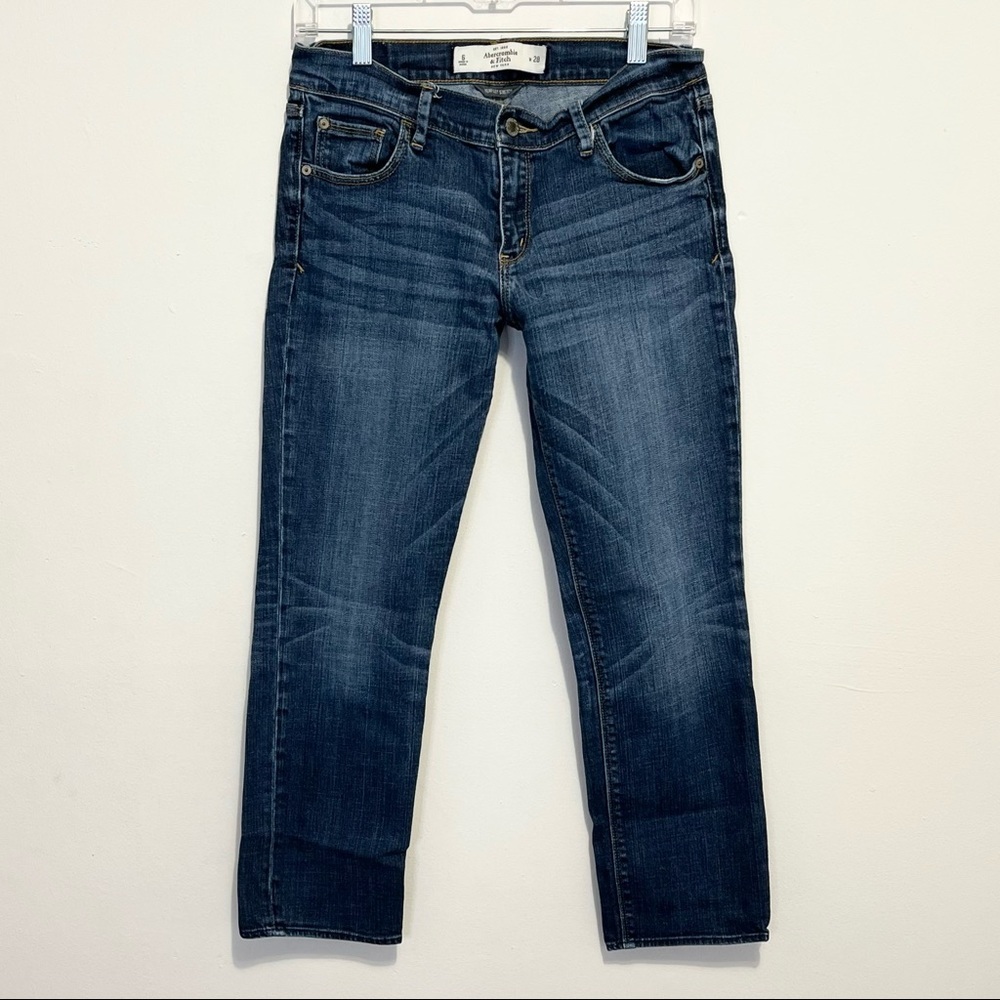 Abercrombie & Fitch Perfect Stretch Straight Leg Ankle Crop Jeans Womens Size 6 - Picture 10 of 11